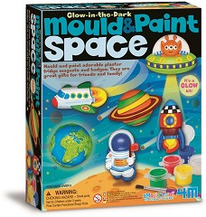 Направи сама гипсови магнити 4M - Космос - Творчески комплект от серията Mould & Paint — 4M-03546
