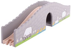 Дървен мост Bigjigs Toys - От серията Rail — BJT246