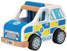 Дървена количка Bigjigs Toys - Полиция — T0508