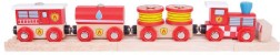 Дървено влакче с релси Bigjigs Toys - Спасителен отряд — BJT474