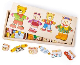 Дървени фигури Bigjigs Toys - Семейство мечета — BJ766