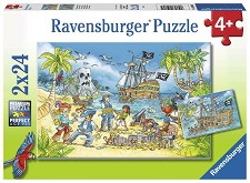Остров на приключенията - 2 пъзела от 24 части — Ravensburger 05089