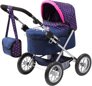Количка за кукли с чанта Trendy - Bayer Design - С размери 40 / 67 / 68 cm — 13054AA