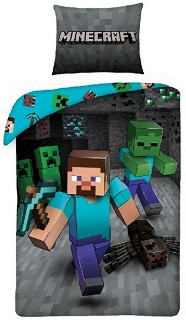     2  Steeve and Mobs - 140 x 200 cm.   Minecraft - 