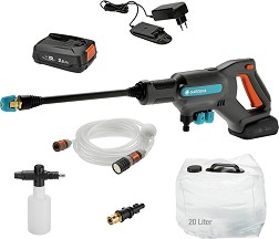 Акумулаторна водоструйка Gardena AquaClean 24/18V P4A Premium Set - С батерия, зарядно и аксесоари