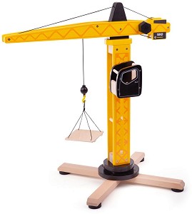 Дървен кран Bigjigs Toys - Играчка от серията Rail — T0411