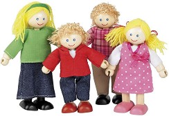 Дървени куклички Bigjigs Toys- Щастливо семейство - От 4 броя — T0126