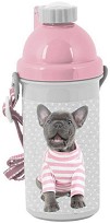 Детска пластмасова бутилка Paso Булдог - С вместимост 500 ml от серията "Studio Pets" — PTP-3021