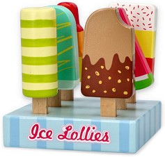 Детски дървен щанд за сладолед - Lelin Toys — L40228