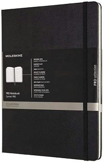 Тефтер Moleskine Pro Collection X-Large - 19 × 25 см, с широки редове