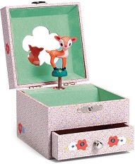 Музикална кутия за бижута - Wood Fawn — Djeco DJ06086