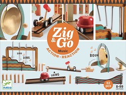 Дървен конструктор Djeco - Zig and Go - От 52 части — DJ05645