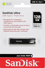 USB Type-C 3.1 флаш памет 128 GB SanDisk - От серията Ultra - 