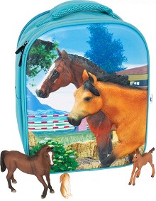 Раница за детска градина Mojo - Конюшня - В комплект с 3 фигурки от серията "Horses" — 387724