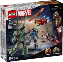 LEGO Marvel Super Heroes - Железния човек и Бойна машина срещу дроновете на Хамър - Детски конструктор — 76320