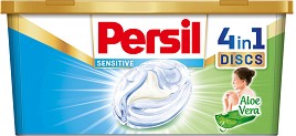 Капсули за пране за бебешки дрехи Persil Discs Sensitive - 22 или 38 броя - продукт