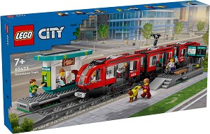 LEGO City - Трамвай и гара в центъра на града - Детски конструктор — 60423