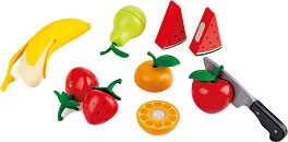Дървени фигури HaPe - Плодове за рязане - С ножче — H3171