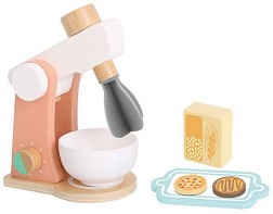 Детски дървен миксер с купа Tooky Toy - С аксесоари — TF842