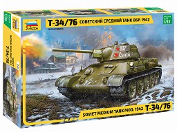 Съветски среден танк T-34/76 модел 1942 - Сглобяем модел — Zvezda 3686