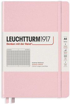 Тефтер Leuchtturm1917 Medium - A5, с квадратчета от серията Muted Colors