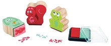 Печати с мастило HaPe - Животински лапички - Творчески комплект