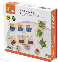 Бързо ме открий - Мемо игра със зарчета — Viga Toys 44651