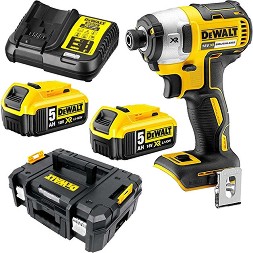 Акумулаторен ударен винтоверт 18V DeWalt DCF887P2 - С 2 батерии, зарядно и куфар