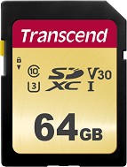 SDXC   64 GB Transcend SDC500S - Class 10, UHS-I U3, V30 - 