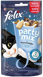 Лакомства за котки Felix Party Mix Dairy Delight - 60 г, с мляко и сирене, в зряла възраст