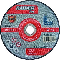 Диск за метал Raider - ∅ 230 / 3 / 22.2 mm oт серията Pro - 