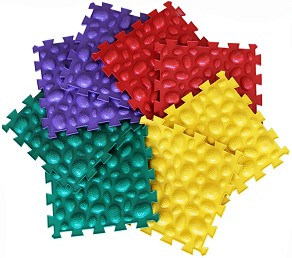 Морски камъчета - Детски ортопедичен пъзел-килим от 8 части — Ortho Puzzle