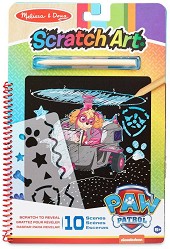 Скреч картини Melissa & Doug - Скай - Творчески комплект от серията Пес Патрул — 33260