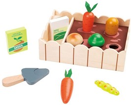 Дървена играчка Lelin Toys - Зеленчукова градина — L50166