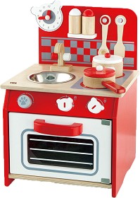 Малка детска дървена кухня - Viga Toys - С аксесоари — 50231
