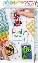 Направи си сам ключодържател Готини - Pixelhobby - Творчески комплект с пиксели — 20132
