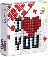 Мозайка с пиксели I love You - Pixelhobby - Творчески комплект — 30205-Love