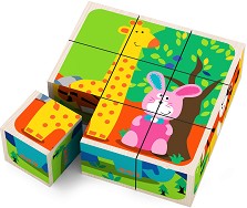 Дървени кубчета - Животни - 9 броя — Smart Baby ACT108