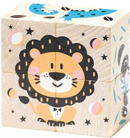 Дървени кубчета Cubika - Животни — 15429