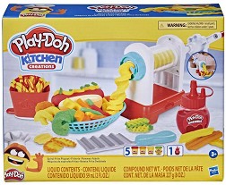 Направи сам с моделин Play-Doh - Къдрави картофки - Творчески комплект от серията Kitchen