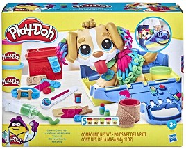 Малкият ветеринар Play-Doh - Творчески комплект с моделин и аксесоари от серията Animal Crew
