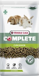 Храна за подрастващи декоративни зайчета VERSELE LAGA Cuni Junior — 0,5 кг, от серията Complete, до 8 месеца