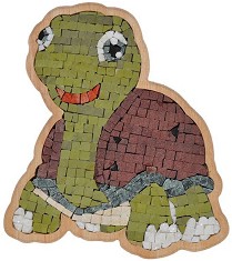 Каменна мозайка Костенурка - Neptune Mosaic - С размери 23 х 21 cm
