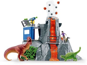 Фигурки за игра Експедиция до вулкан - Schleich - От серията Dinosaurs — 42564