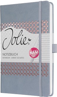 Тефтер Sigel Grey - 13,5 × 20.3, на редове от серията Jolie