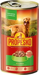 Консерва за кучета PROPESKO - 1,24 кг, с агнешко и пилешко, за всички породи, в зряла възраст