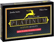 Карти за игра - Acetate Poker 2 Jumbo Index - Комплект от 2 тестета в пластмасова кутия — Modiano