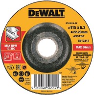 Диск за шлайфане на метал DeWalt High Performance Osa - ∅ 115 / 6.3 / 22.23 mm - 