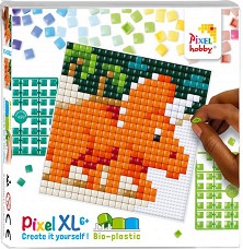 Мозайка с пиксели XL Трицератопс - Pixelhobby - Творчески комплект — 41040-Dino2
