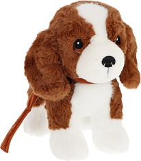 Плюшен Кавалер Кинг Чарлз Шпаньол на каишка - Keel Toys - С височина 23 cm — SE3810
